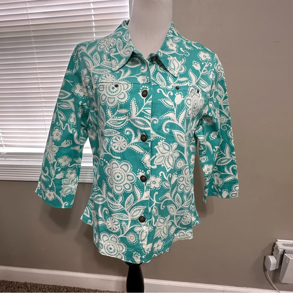 Kaktus women’s size XL 3/4 sleeve jacket with front button‎ and pockets new